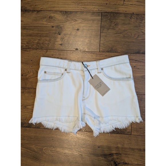 Golden Goose Pants - NWT Golden Goose White Denim Cut Off‎ Frayed Hem Shorts Made Italy Sz 28 Fits 32